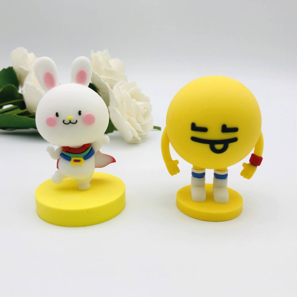 东莞pvc软胶立体公仔摆件商务礼品桌面摆件可爱小兔子玩偶手办