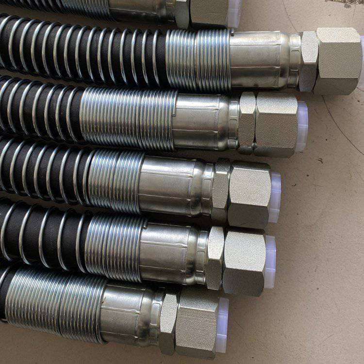 产家液压油管挖掘机高压钢丝缠绕胶管破碎锤高压胶管