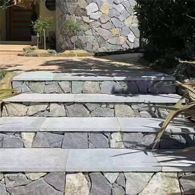 散步小路灰色碎拼石灰色石英岩乱形石灰色板岩冰裂纹地铺石