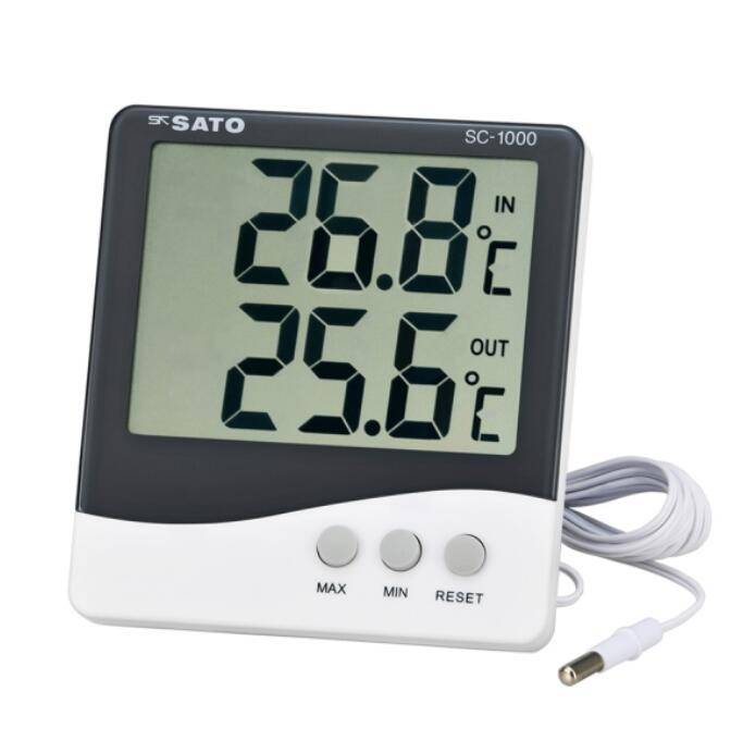 日本佐藤sksato数字温度表sc1000挂壁式温度计