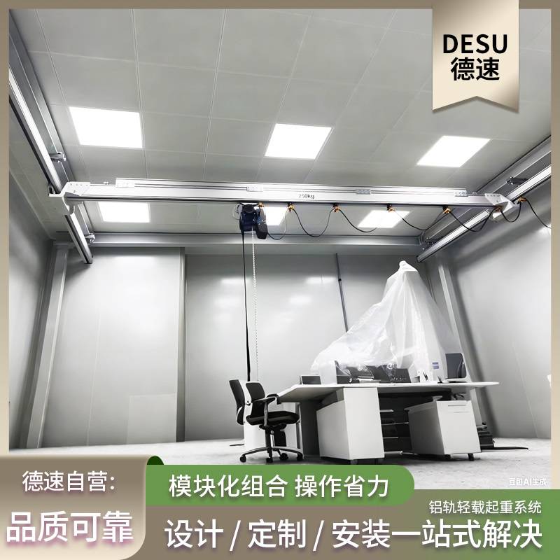 德速kbk铝制轨道起重机 铝合金轨道吊 0.5-2吨承重 三年品质***