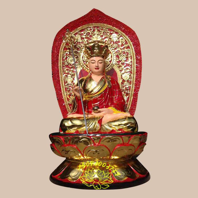 送子地藏王菩萨佛像摆件居家客厅供奉佛像大势至菩萨神像骑兽地藏王