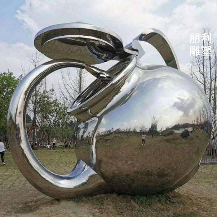 天壶摆件雕塑电镀悬壶雕塑室外吊壶雕塑