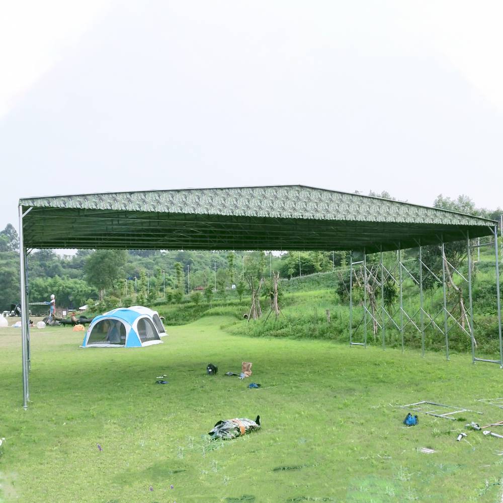 深圳宝安帆布推拉棚篮球场电动推拉棚可上门安装