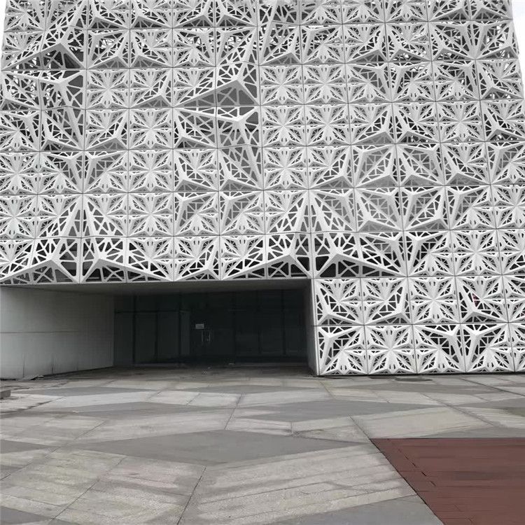 门头装饰冲孔铝单板外墙镂空铝板定做图案雕刻镂空铝合金