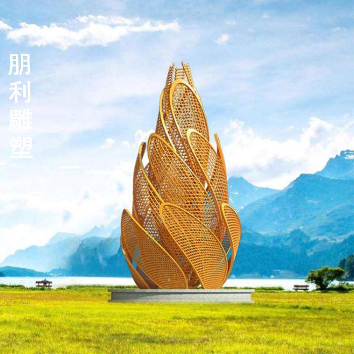 卡通小麦雕塑静态麦子雕塑厂家镂空麦穗雕塑厂家