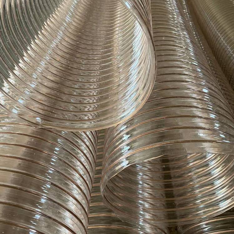 黑色pu钢丝软管印刷机复合机软连接通风热风送风管支持定制