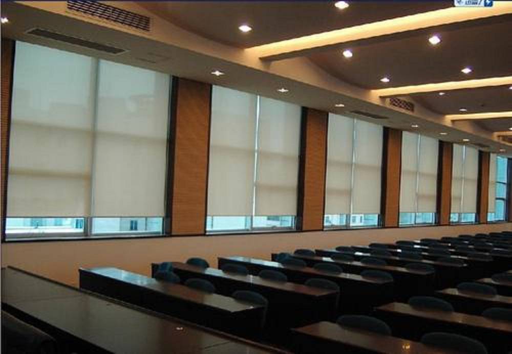 丰台订做窗帘丰台办公学校会议电动遮阳帘工程卷帘制作厂家