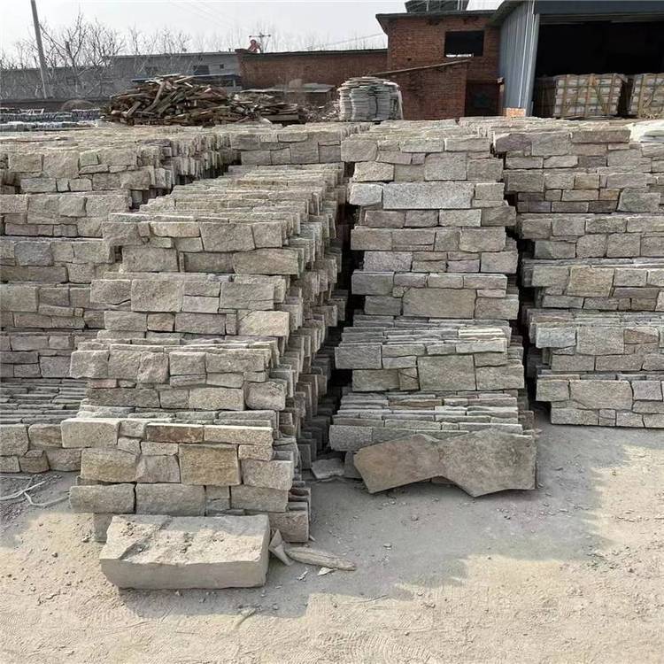 大自然绿色文化石青灰色板岩片石绿色碎拼石天然乱形石板