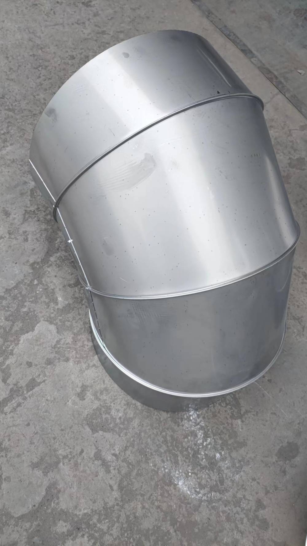 镀锌白铁皮90度弯头螺旋风管弯头通风管道弯头烟罩排烟管道弯头