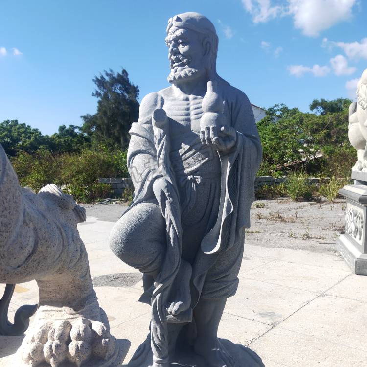景区石雕八仙青石八仙人物雕刻道教神仙人物