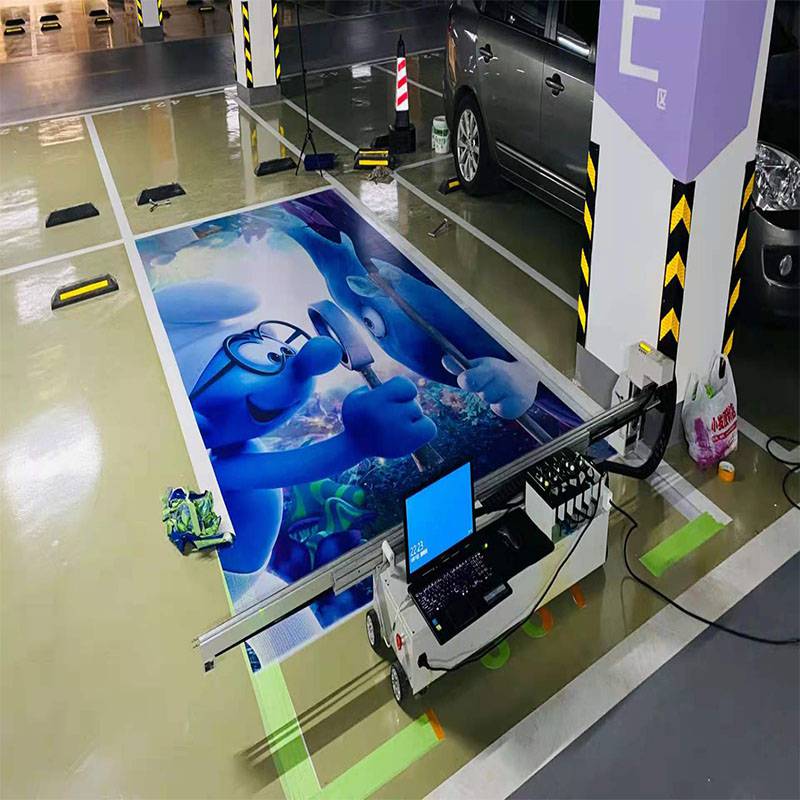 大型地面停车位打印机3d全自动车位涂鸦机器智能uv喷绘机