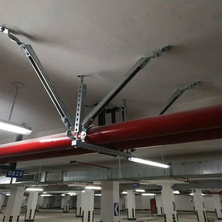 宜昌抗震支架管道抗震支架价格q235b碳素结构钢单管侧向抗震支架