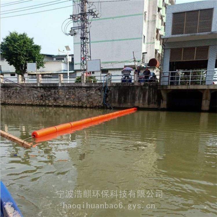 河道水环境治理拦污警示浮筒 闸道口环境保护水面串联警戒浮体