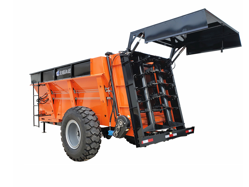 大田自动撒粪车多功能双绞龙撒粪机拖拉机牵引大型大田用扬粪车