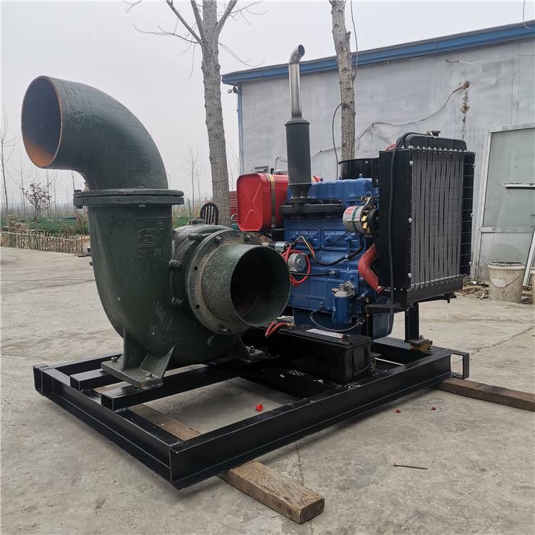 蔬菜基地灌溉泵8寸大口径防汛排涝泵柴油机抽水泵排涝泵