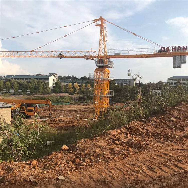 内蒙古62米塔式起重机7吨尖头塔吊百脉批发商