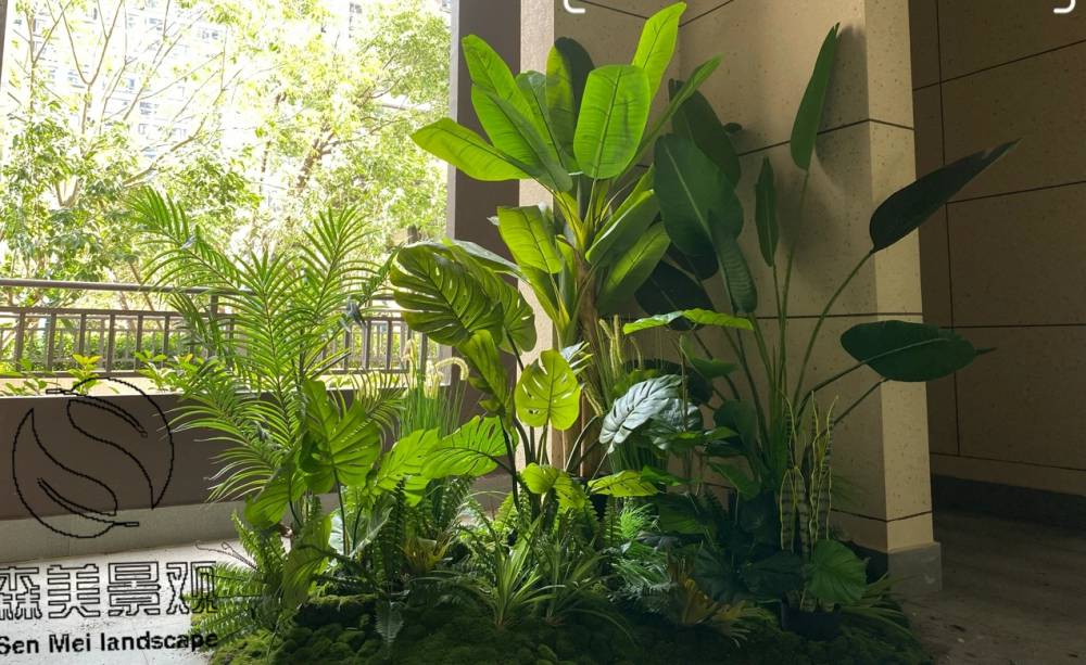 沈阳餐饮店绿植盆栽布景