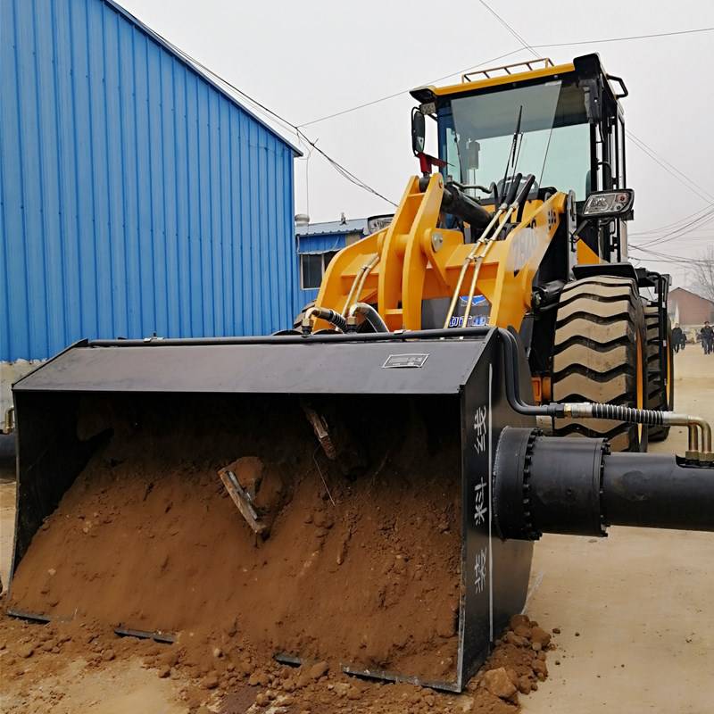 双液压马达搅拌斗装载机搅拌站搅拌铲车下卸料方便快捷