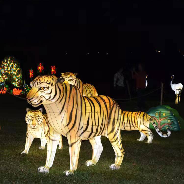 成都中秋节花灯的制作 华亦彩 街道街区虎年彩灯现货批发