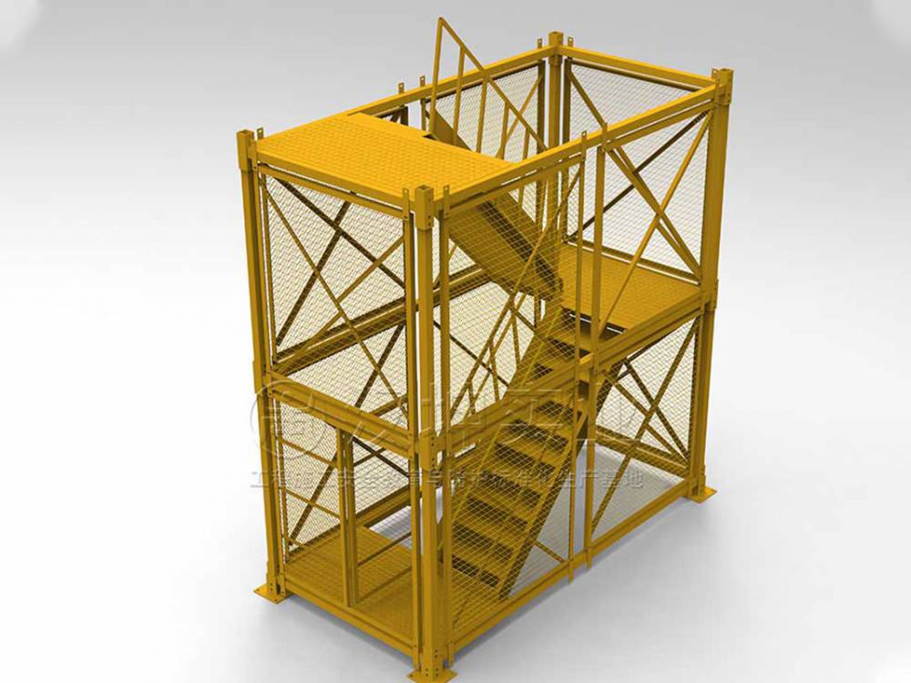 门式安全爬梯盘扣式脚手架安全爬梯高墩桥梁装配式爬梯汉坤实业