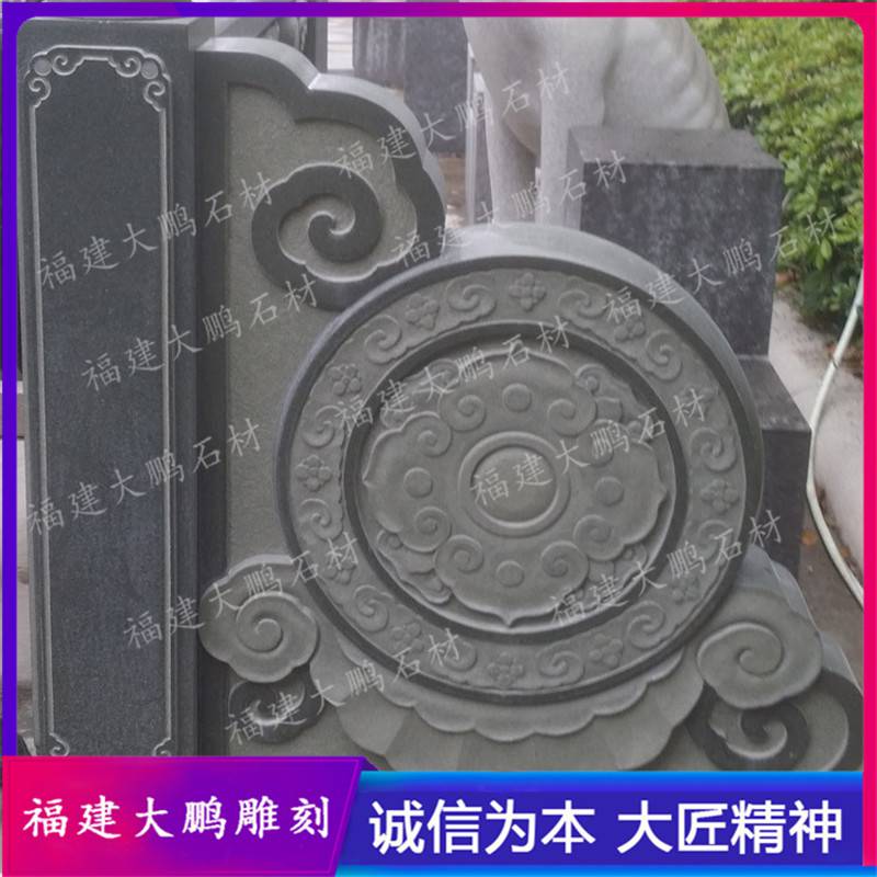 福建石栏杆厂家 大理石石材栏杆一米 河道石材护栏 福建石雕大鹏出品