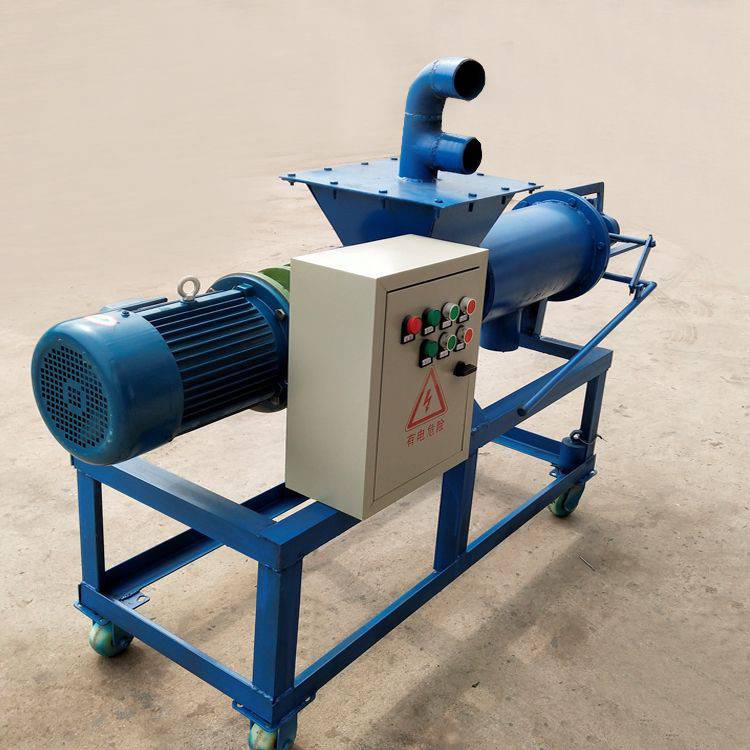 湖北可定制螺旋挤压式鸡粪脱水机恒泰固液分离机厨余垃圾脱水处理图片