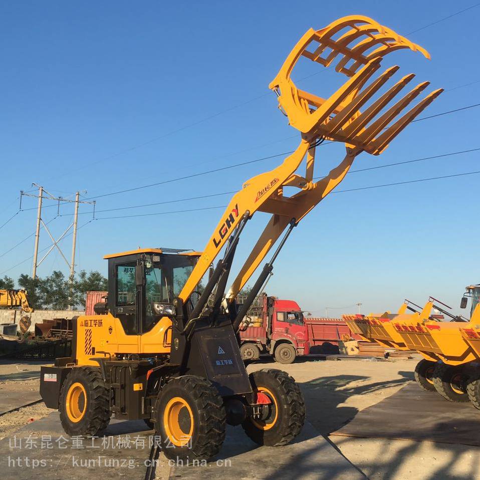 铲车装载机四驱多功能液压柴油工程车养殖农用抓木机临工华跃