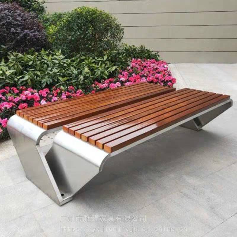 佛山户外坐椅江门那里有钢木室外座椅凳户外景观设施户外长椅花园座椅