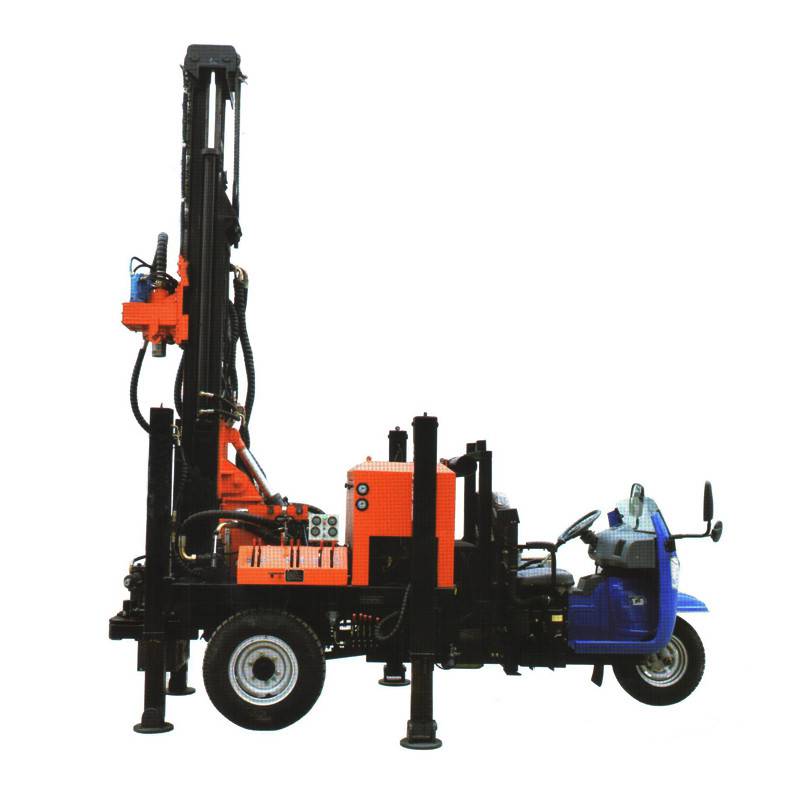 车载式气动钻机打井机fyl200水井钻机三轮车岩石钻井机图片