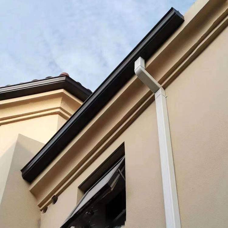 彩铝檐沟铝材厚度彩铝檐沟雨水管安装图片别墅雨水管怎么选68寸厂房