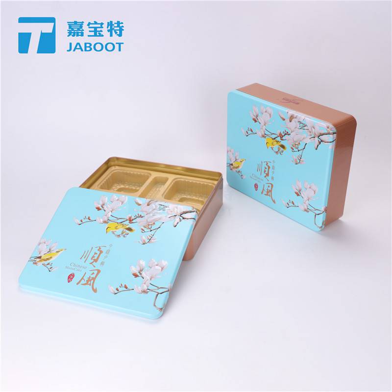 酒店月饼铁盒包装冰皮燕窝月饼马口铁盒猫山王榴莲月饼包装金属铁盒定制