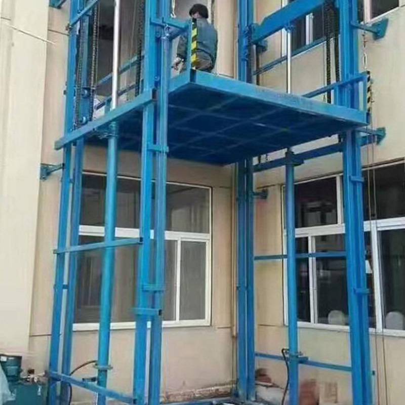 车间运货载重5吨液压货梯导轨式防坠液压升降机