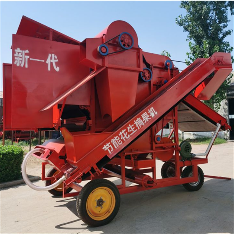 大型花生摘果机 双排杂去石自动装袋脱果打秧双电机 花生脱秧机