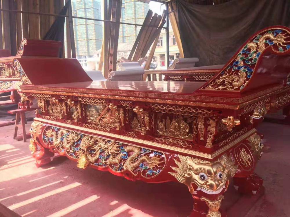 正圆生产供桌厂家木雕供桌图片寺庙红木元宝桌定做厂家