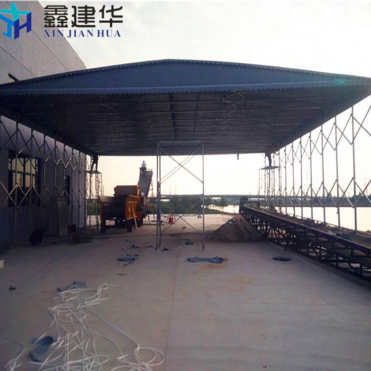 北京顺义大型仓储雨篷生活 物流仓储卸货伸缩棚的安装方法