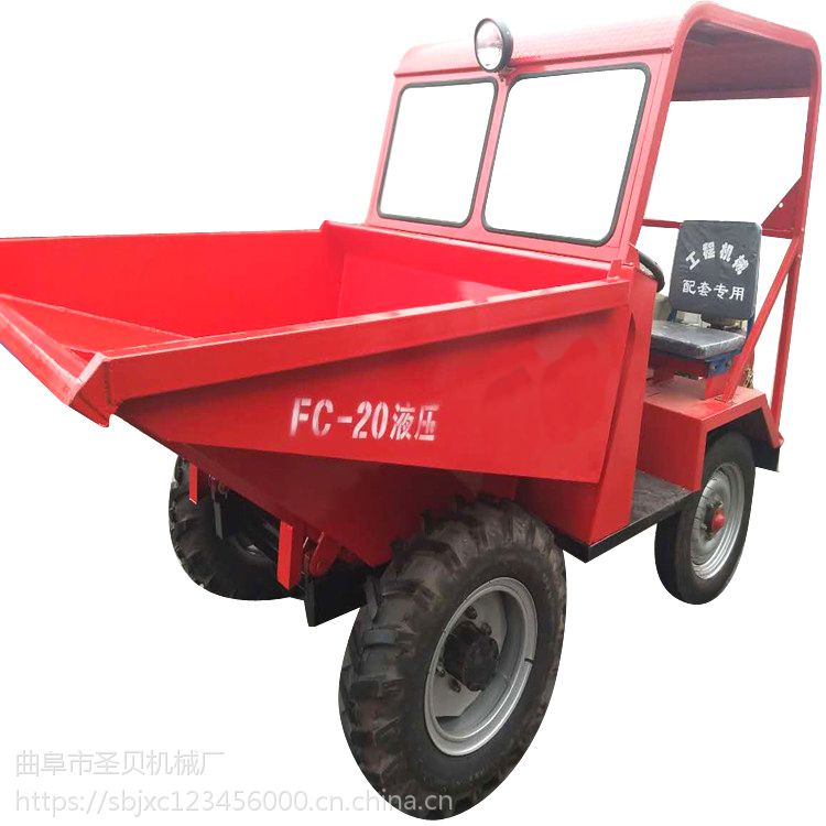 单缸前驱前翻斗车成为工地朋友的新宠农用四驱车爬坡性能好的农用翻斗