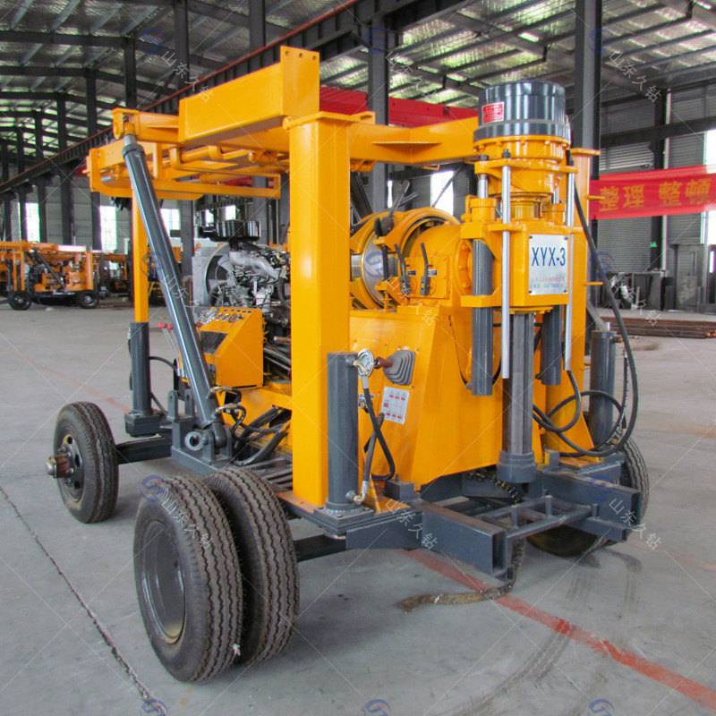 产销久钻拖车式岩土勘察钻机xyx3中深孔地质取样钻机移动方便