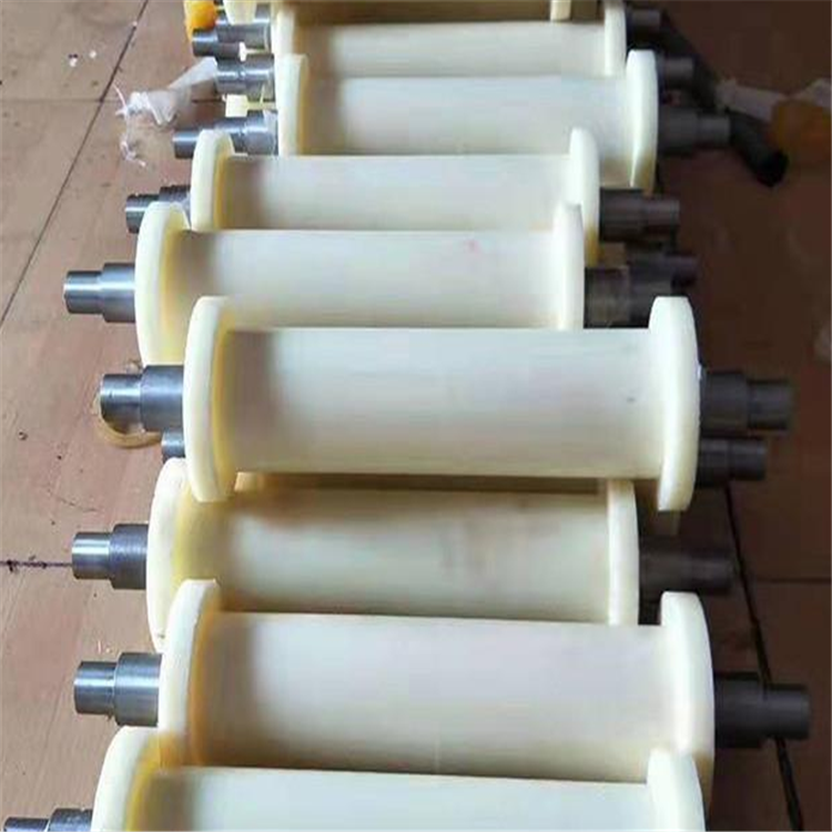 泳华型号150350矿用地滚轮参数耐寒钢丝绳托轮