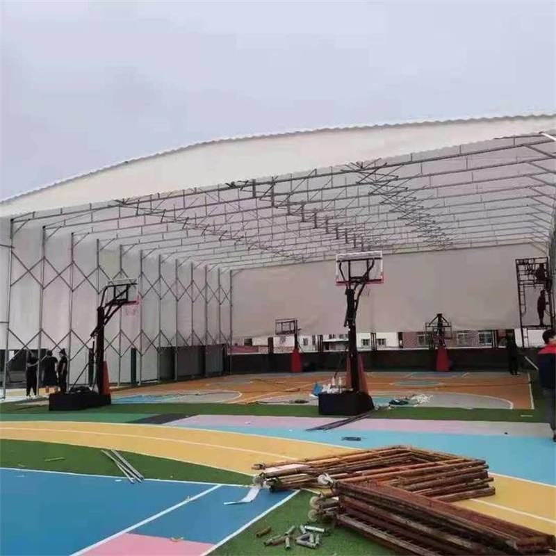 供应印字抗风帆布推拉雨棚活动仓库蓬