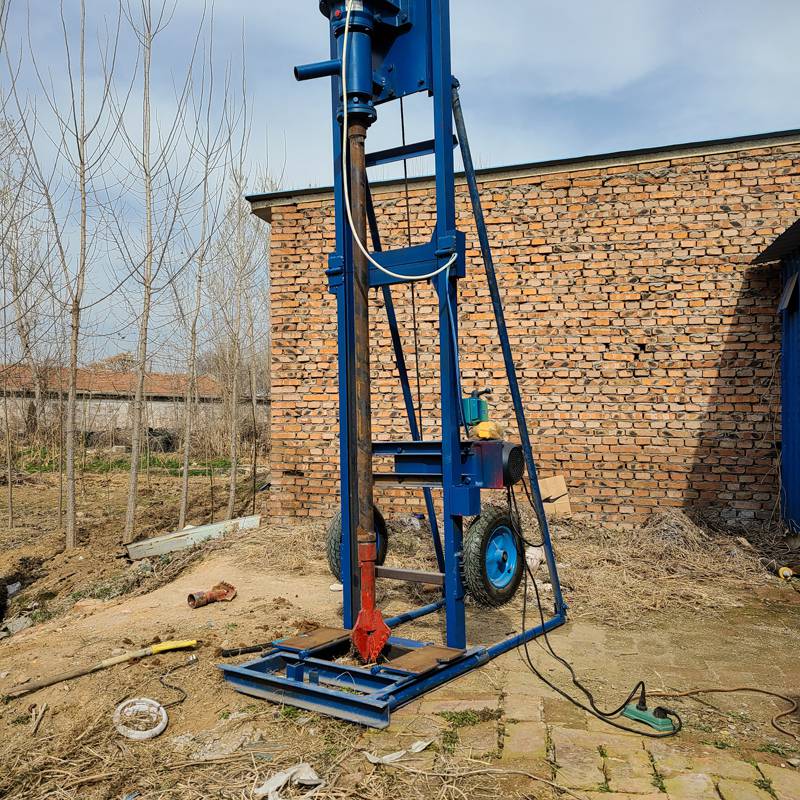 厂家销小型家用水井钻机工地打桩用打井机家用小型钻井机-搜了网