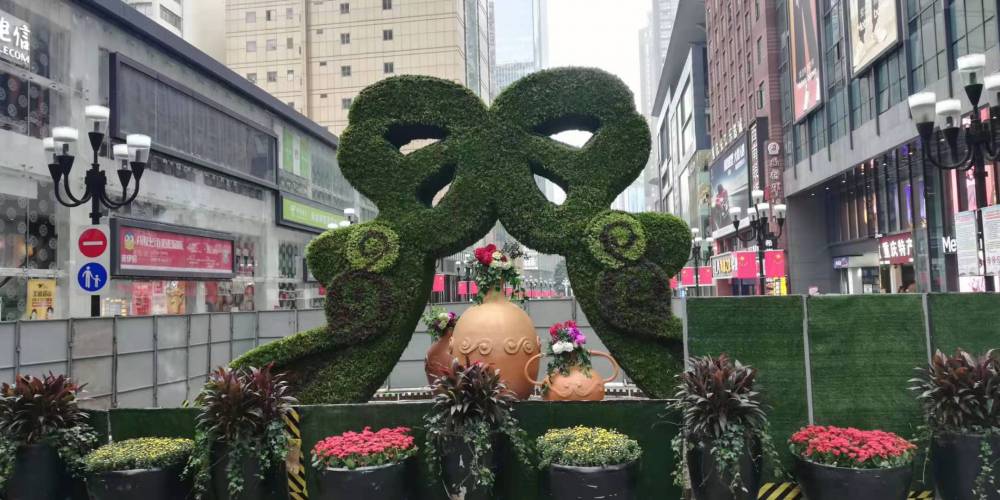 陕西宝鸡手部造型花雕成都绿雕植物出售