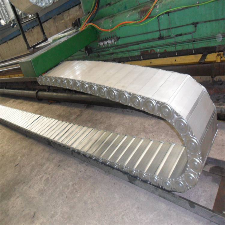 穿线油管桥式钢制拖链全封闭不锈钢镀锌钢铝拖链坦克链