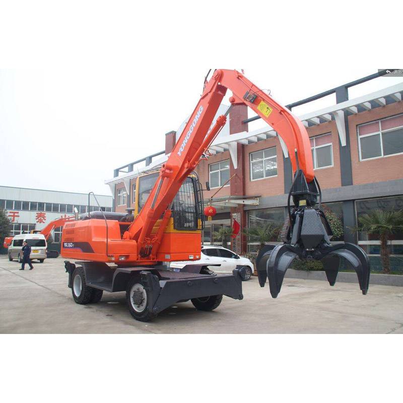 钩机机械式抓铁器360度旋转莲花爪花瓣式垃圾液压抓钢机