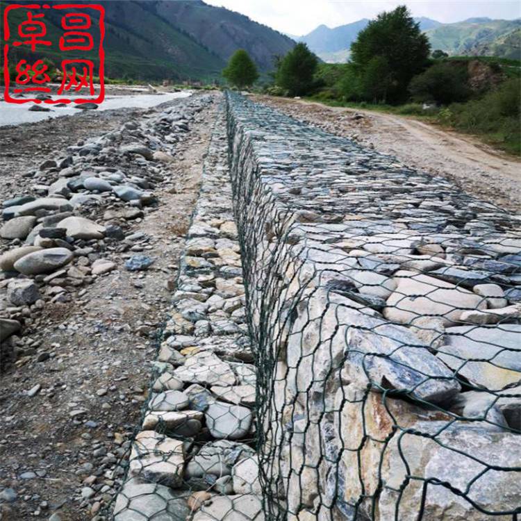 防汛抗洪铅丝笼镀锌格宾石笼规格河堤护砌宾格笼价格