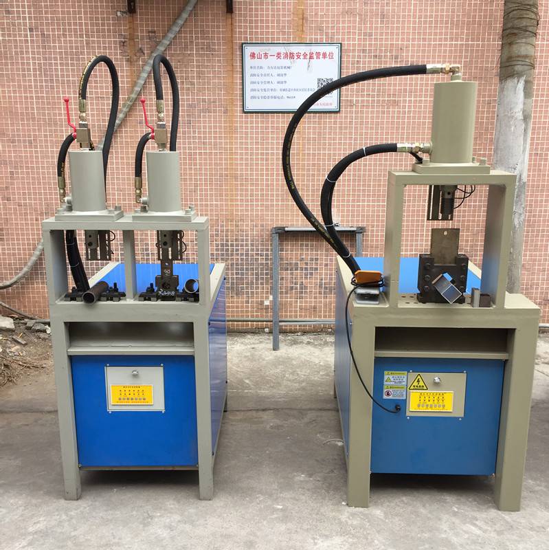 不锈钢方管冲孔机液压铁管开孔设备定制型材打孔机