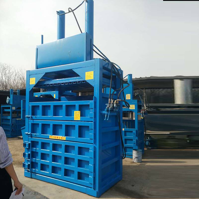 河北人工穿绳棉花自动打包机多功能废纸打包机sl20立式液压打包机