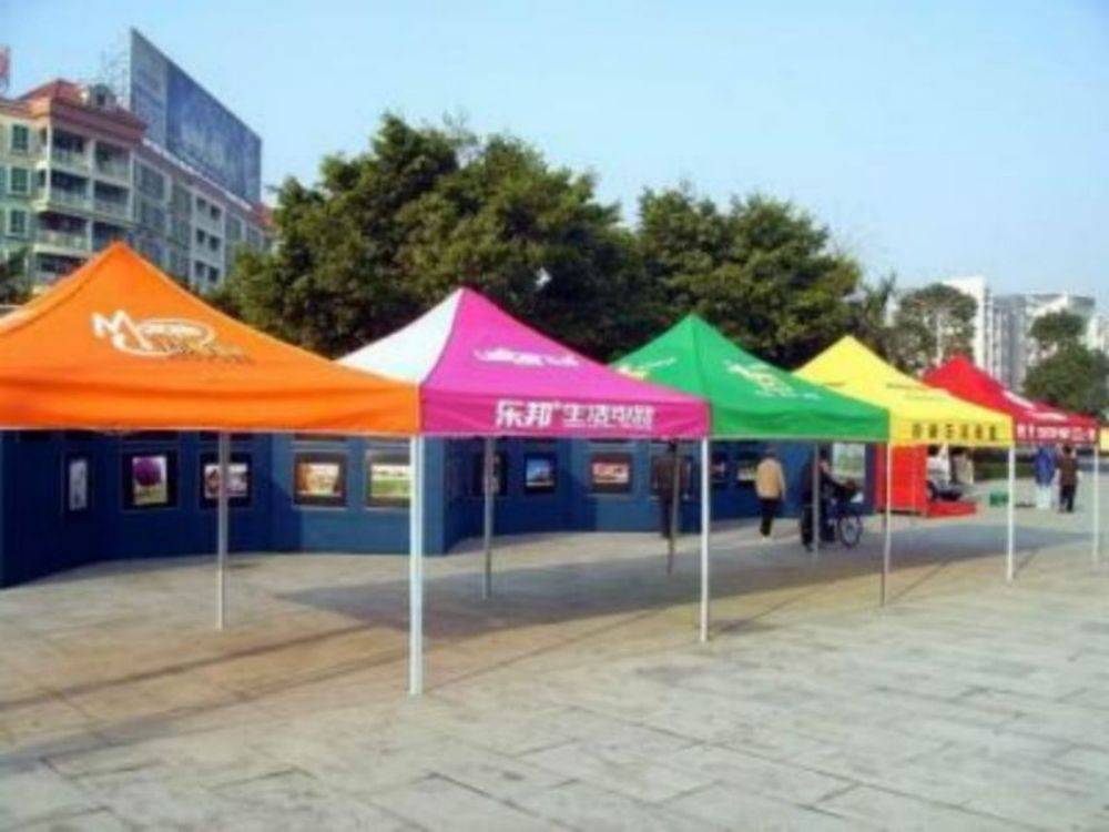 户外广告四角帐篷摆摊尖顶大伞折叠伸缩四脚雨棚遮阳棚家用