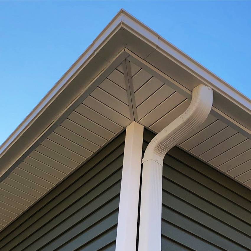 北京丰台区彩铝天沟檐槽矩形落水管屋檐雨水槽供应定制