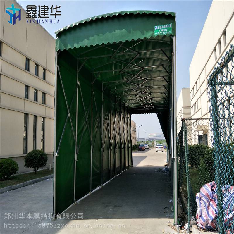 广东湛江手动活动雨棚钢架帐篷楼顶遮阳棚